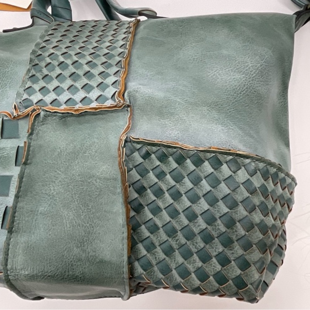 Le Miel Vegan Leather Purse NWT Aged Turquoise Color - Picture 11 of 16